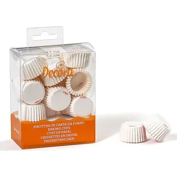Košíčky na pralinky bílé 200ks 2,7x1,7cm - Decora