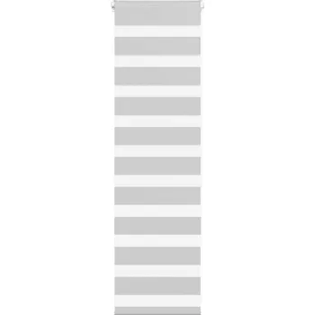 Roleta vidaXL Zebra roleta šířka látky 35,9 cm polyester [4014717] Barva: světle šedá