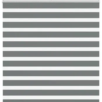 Roleta vidaXL Zebra roleta 150x150cm šířka látky 145,9cm polyester [4014765] Barva: Tmavě šedá