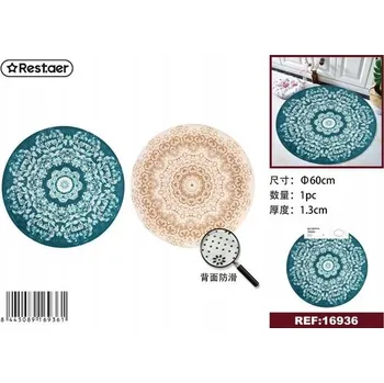 Koberec Kulatý koupelnový koberec se vzorem 60 cm