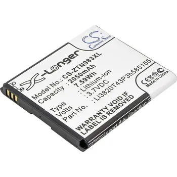 Baterie pro mobilní telefon Baterie Cameron Sino CS-ZTN983XL, Li-Ion, 2050