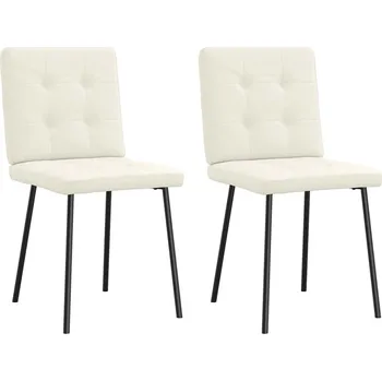 Jídelní židle jídelní židle 2 ks krémové samet - 8721158632227