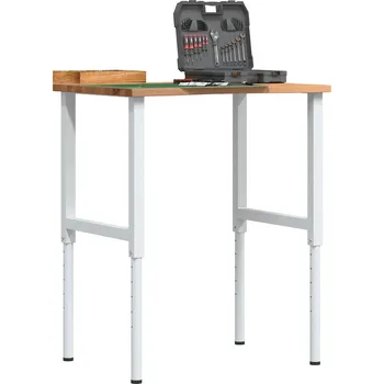 Dílenský stůl Pracovní stůl světle hnědý 80 x 60 x (71,5–98) cm masivní dub - 8721158412294