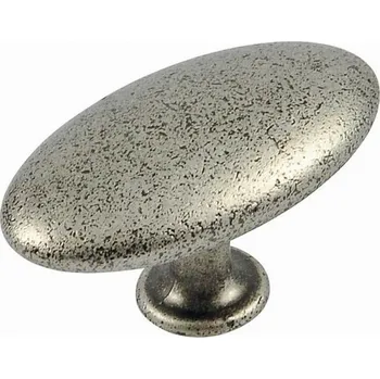 12898 -Kovová knopka 64x36mm/ efekt antik ocel (12898 -Kovová knopka 64x36mm/ efekt antik ocel)