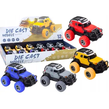 autíčko TERÉNNÍ AUTO KOVOVÉ 1:32 S POHONEM SVĚTLA ZVUKY HRAČKA