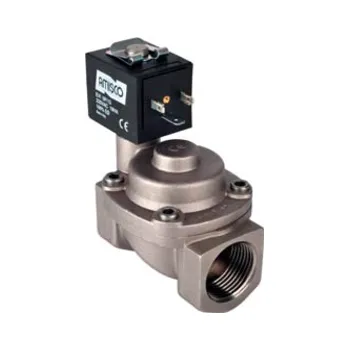 Ventil GEVAX elektromagnetický ventil G1/2" 1901-KH DA,24VDC, 2/2,NC, 0,5/10bar, -10/+180°C,PTFE