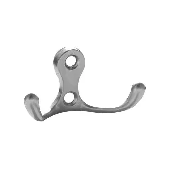 Věšák 770224 - dvojháček kov satén chrom (770224 - dvojháček kov satén chrom)