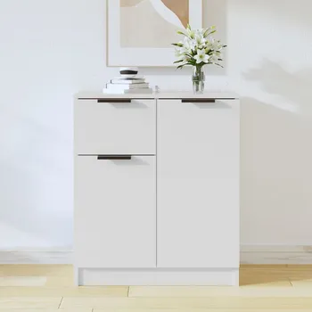 Příborník do zásuvky Příborník bílý 60 x 30 x 70 cm kompozitní dřevo - 8720287078425