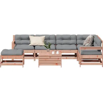 Zahradní sestava 8dílná zahradní sedací souprava s poduškami masivní douglaska - 8721012895614