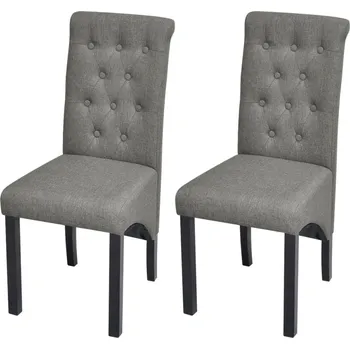 Jídelní židle Jídelní židle 2 ks světle šedé textil - 8718475945284