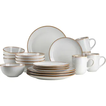 Talíř Mäser Jídelní sada nádobí 20 ks MABELLA, šedá