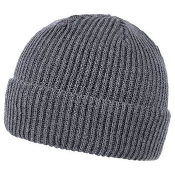Čepice Zimní čepice Wrap Beanie, tmavě šedá (07dg)