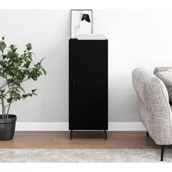 Příborník do zásuvky Příborník černý 34,5 x 34 x 90 cm kompozitní dřevo - 8720845867287