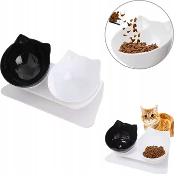 Miska pro psa Sada dvou plastových misek, vícebarevné, 0,35 l