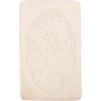 Koupelnová předložka Kvalitní pratelná koupelnová předložka - 84 - krémová Rozměr koberce: 50x80 cm