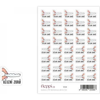 samolepka Fleppi Samolepky Bělení zubů