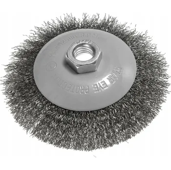 Drátěný kartáč KOTOUČOVÝ drátěný kartáč 115 mm ocelový vlnitý drát závit M14 GRAPHITE