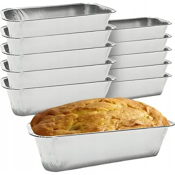 Forma na pečení Forma forma na biskupský chlebíček hliníková forma na pečení 1,5 kg 23x10x5 paštiky 10 Ks