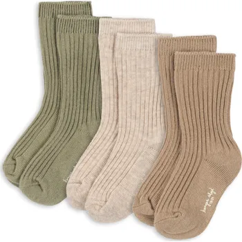 3 páry žebrovaných ponožek "Mix Pack" Konges Sløjd VELIKOST: 19-21