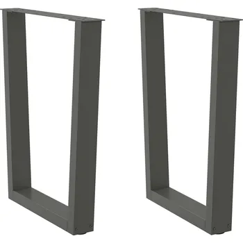 Nohy k jídelnímu stolu ve tvaru V, 2 ks, antracitové, 60 x (72-73,3) cm, ocel - 8721102958076
