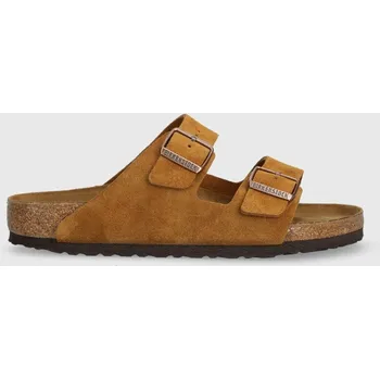 Pánské pantofle Semišové pantofle Birkenstock Arizona 1027082 hnědá 88X, EUR 47