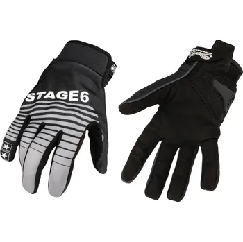Moto rukavice Motocyklové rukavice Stage6 Street Pure černá / šedá L