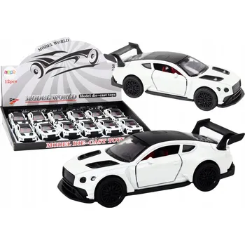 autíčko KOVové AUTÍČKO SPORTOVNÍ AUTO 1:32 FRYKČNÍ POHON PERLEŤOVĚ BÍLÉ