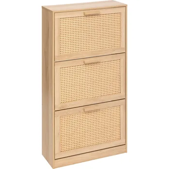 Botník 5five Simply Smart Úzká vysoká skříňka na boty CANE, vídeňský výplet, 60 x 24 x 113 cm