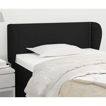 Čelo postele typu ušák černé 103x23x78/88 cm textil - 8720287248606