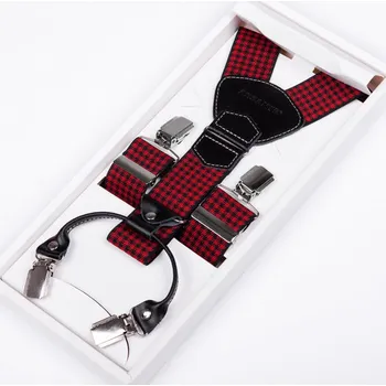 Kšandy Luxusní červenočerné kšandy kožená poutka Assante 90042, Velikost Uni