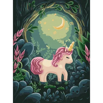Ideyka Malování podle čísel - Úžasný jednorožec ©Elena Schweitzer 30 x 40 cm