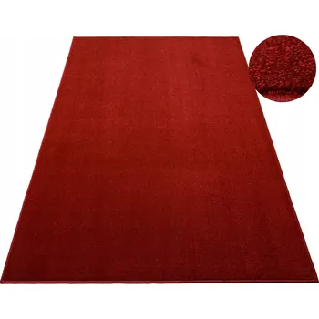 Koberec KOBEREC ČERVENÝ HUSTÝ MODERNÍ S JUTOVÝM PODKLADEM DO LOŽNICE OBÝVACÍHO POKOJE ULTIMATE 150x200 cm