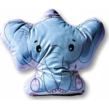 Dekorativní polštářek Dětský Polštářek Dekorační s motivem Slůně detex