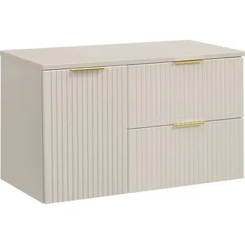 Policová skříň Závěsná skříňka Adele Cashmere s deskou 100 cm kašmírová