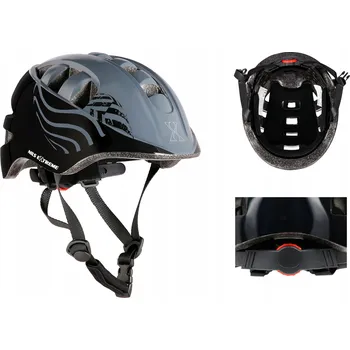 Cyklistická přilba Helma na brusle, kolo, kolečkové brusle XS 48-52cm černá Nils pro děti