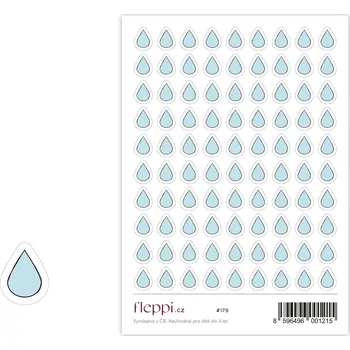 samolepka Fleppi Samolepky Kapka modrá