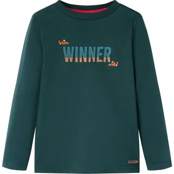 Chlapecké tričko Dětské tričko s dlouhým rukávem tmavě zelené 104 - 8721012024717