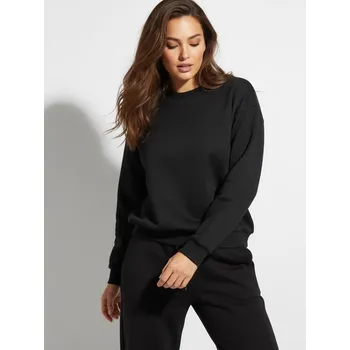 Dámské oblečení Sinsay - Mikina regular s kulatým výstřihem - černá - 2300B-99X - 2300B-99X-XS