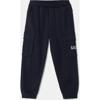 Dětské bavlněné tepláky EA7 Emporio Armani 7B000028.AF10380 námořnická modř 59X, vel. 150