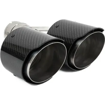 Koncovka výfuku Koncovka výfuku RACES CARBON 2x101mm, vstup 76mm - Lesklá