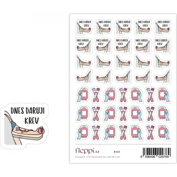 Fleppi Samolepky Darování krve