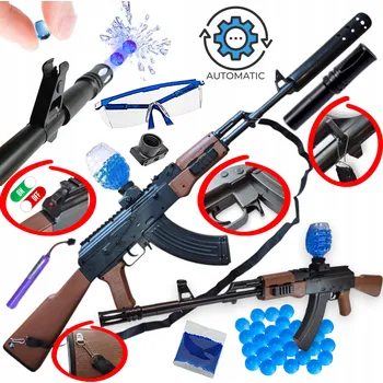 Dětská zbraň PUŠKA AK47 AUTOMAT NA GELOVÉ KULIČKY ORBEEZ Bezpečný PISTOLE