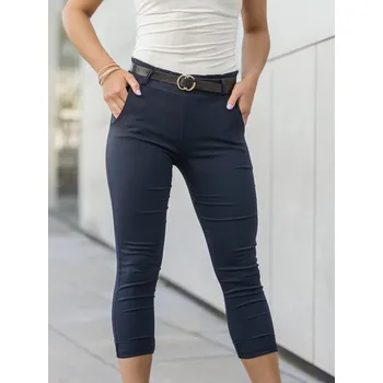 Dámské kraťasy BudesIN Tmavě modré elegatní kalhoty Dicky s opaskem Velikost: XXL