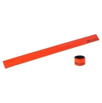 pásek reflexní FORCE, samonavíjecí, 38 cm, oranžový