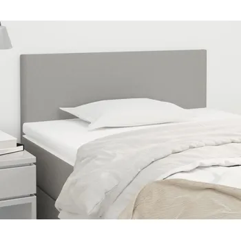 Čelo postele světle šedé 80 x 5 x 78/88 cm textil - 8720287145684