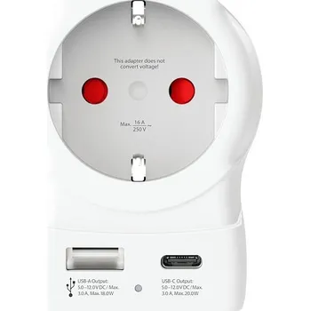 Cestovní adaptér SKROSS Cestovní adaptér s USB A+C 20W do Spojených států, typ B