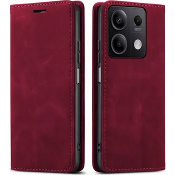 Pouzdro na mobilní telefon Flipové pouzdro Xiaomi kožené červené pro Redmi Note 13 Pro 5G