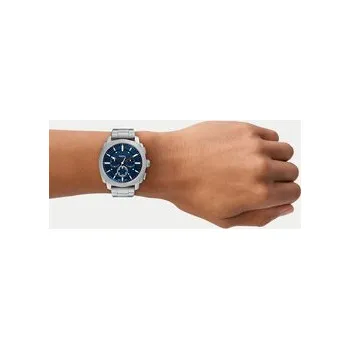 Hodinky Fossil Hodinky Machine Chronograph FS6096 Stříbrná OS