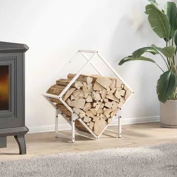 Stojan na palivové dřevo bílý Ocel válcovaná za studena - 8721158788177