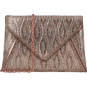 Kabelka Luxusní dámské psaníčko Michelle Moon Elizara, růžové